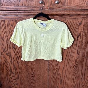 Adidas Yellow Cropped Top